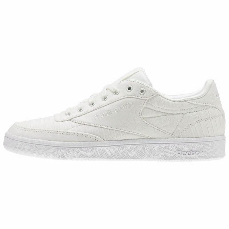 Tenisi Reebok Club C 85 Dama Albi Romania YQ2479FA